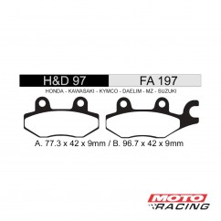 PASTILLA FRENO KAWASAKI NINJA EX 250- 300 `08- 14